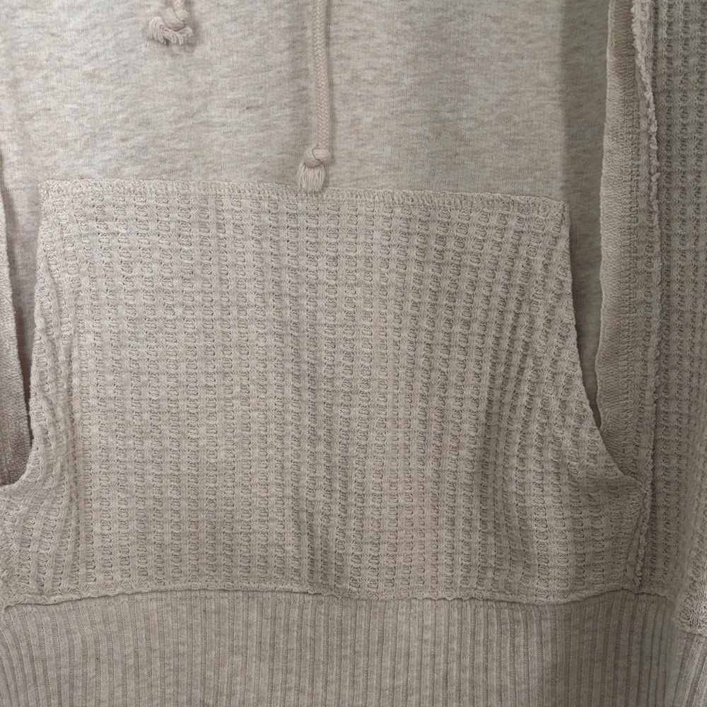 Cozy Lightweight Hooded Sweatshirt in Beige - Picture 3 of 3